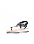 Sandales femme strass confortable en simili cuir