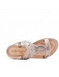 Women's sandals rhinestone in faux leather