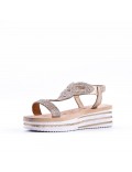 Women's sandals rhinestone in faux leather