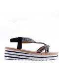 Women's sandals rhinestone in faux leather