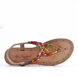 Women's sandals rhinestone in faux leather