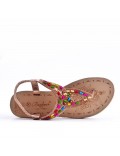 Women's sandals rhinestone in faux leather