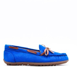 Moccasin in faux suede