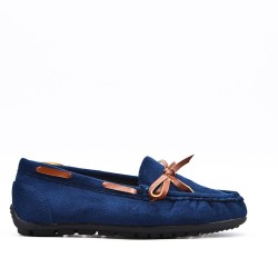 Moccasin in faux suede