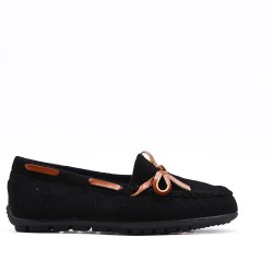 Moccasin in faux suede