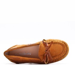 Moccasin in faux suede