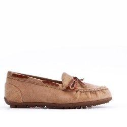 Moccasin in faux suede