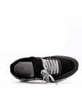 Zapatilla de material mixto con cordones