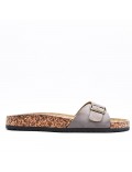 Man sandal in faux leather