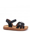 Girl's faux leather sandal