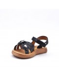 Girl's faux leather sandal
