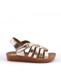 Girl's faux leather sandal