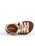 Girl's faux leather sandal