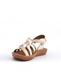 Girl's faux leather sandal