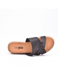 Large Size 38-43- Sandalia confort con cuña en piel sintética para mujer