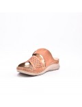 Large Size 38-43 - Wedge comfort sandal in faux leather for women