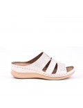 Grande Taille 38-43- Sandale comfort compensée en simili cuir pour femme