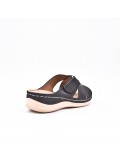 Large Size 38-43- Sandalia confort con cuña en piel sintética para mujer