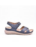 Large Size 38-43- Sandalia confort con cuña en piel sintética para mujer