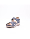Large Size 38-43- Sandalia confort con cuña en piel sintética para mujer