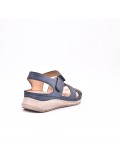 Large Size 38-43- Sandalia confort con cuña en piel sintética para mujer