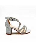 Girl's mixed materials sandal