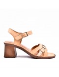 Faux leather heeled sandal