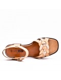 Faux leather heeled sandal