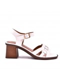Faux leather heeled sandal