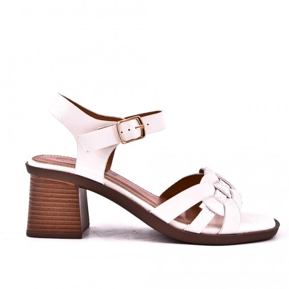 Faux leather heeled sandal