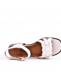 Faux leather heeled sandal