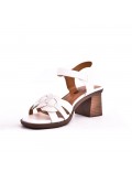 Faux leather heeled sandal