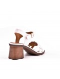 Faux leather heeled sandal