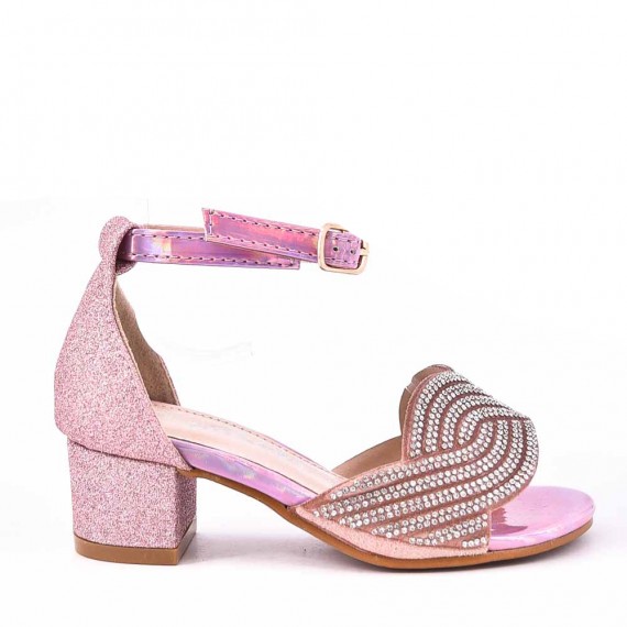 Girl's mixed materials sandal