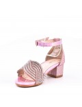 Girl's mixed materials sandal