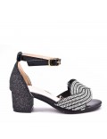 Girl's mixed materials sandal