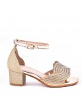 Girl's mixed materials sandal
