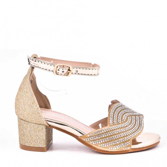 Girl's mixed materials sandal