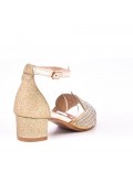 Girl's mixed materials sandal