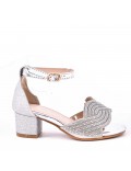 Girl's mixed materials sandal