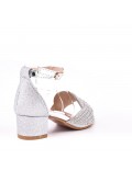 Girl's mixed materials sandal