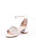 Girl's mixed materials sandal