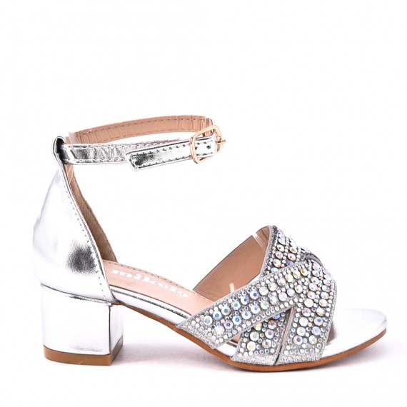 Girl's mixed materials sandal