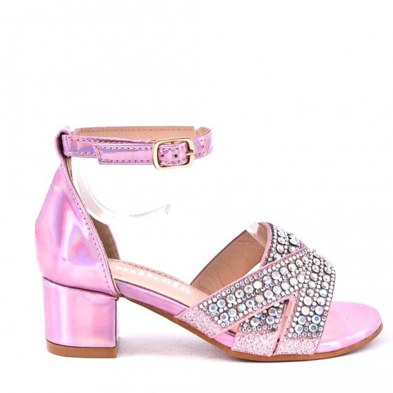 Girl's mixed materials sandal
