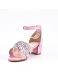 Girl's mixed materials sandal