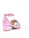Girl's mixed materials sandal