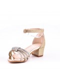 Girl's mixed materials sandal
