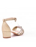 Girl's mixed materials sandal