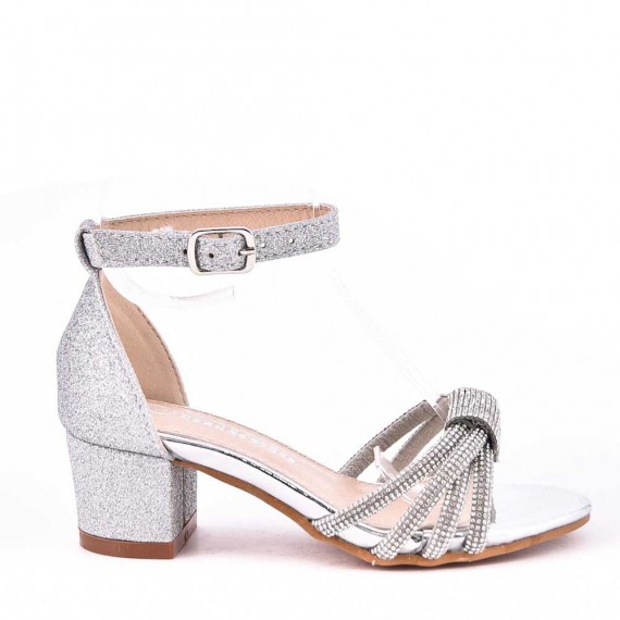Girl's mixed materials sandal