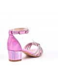 Girl's mixed materials sandal
